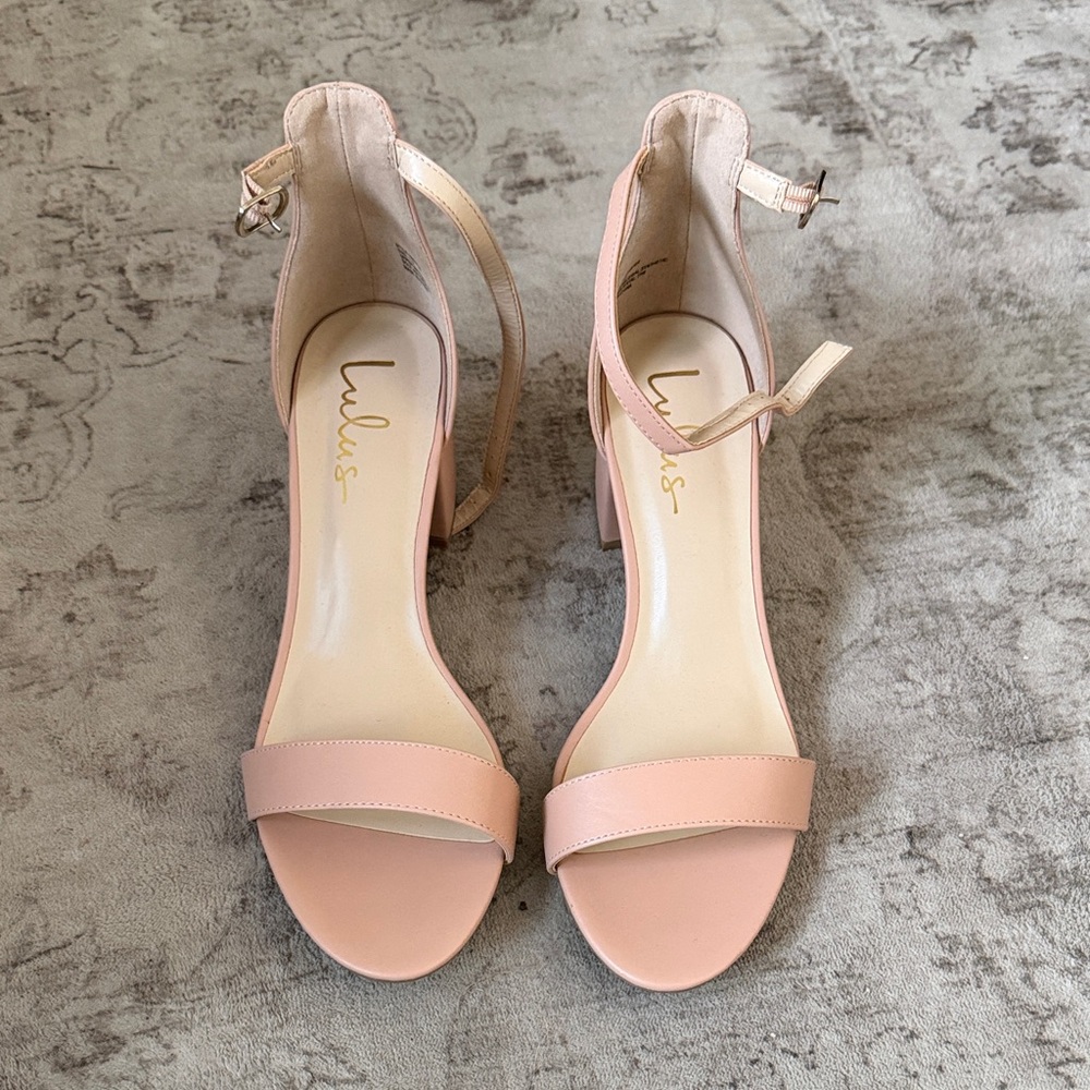 Lulu's Blush Pink Heeled Sandals